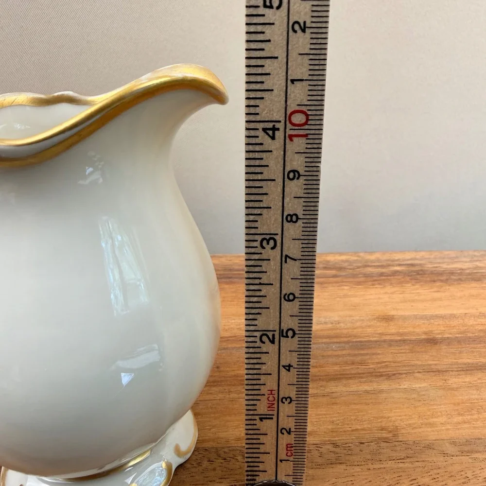 Johann Haviland Antoinette Creamer & Sugar Bowl Set Vintage Gold Trim Bavaria